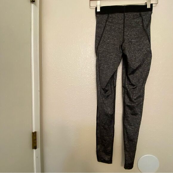 Nike Pro Hypercool mesh leggings heathered grey black full length XS - Picture 3 of 10